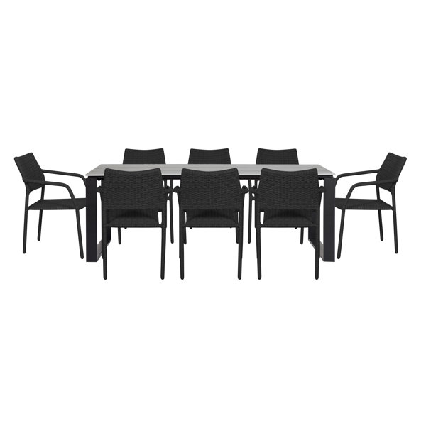 Dakota Fields Blissany Rectangular 8 Person 210Cm Long Dining Set